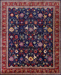 12x15 Ft Navy Blue Serapi Rug - Handmade Afghan Area Rug - Oversize