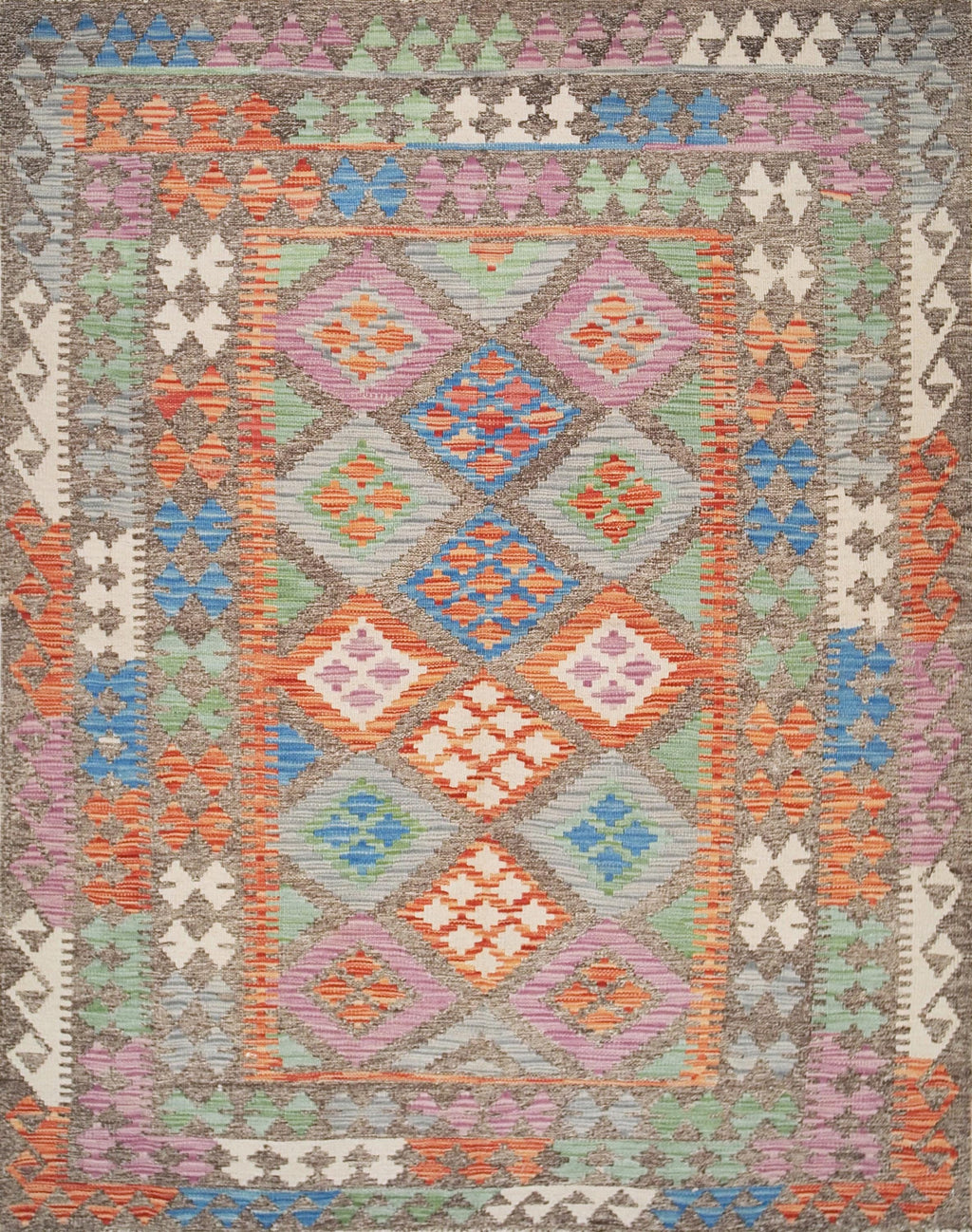5x6 Ft Tribal Kilim Rug - Colorful Afghan Flat Weave