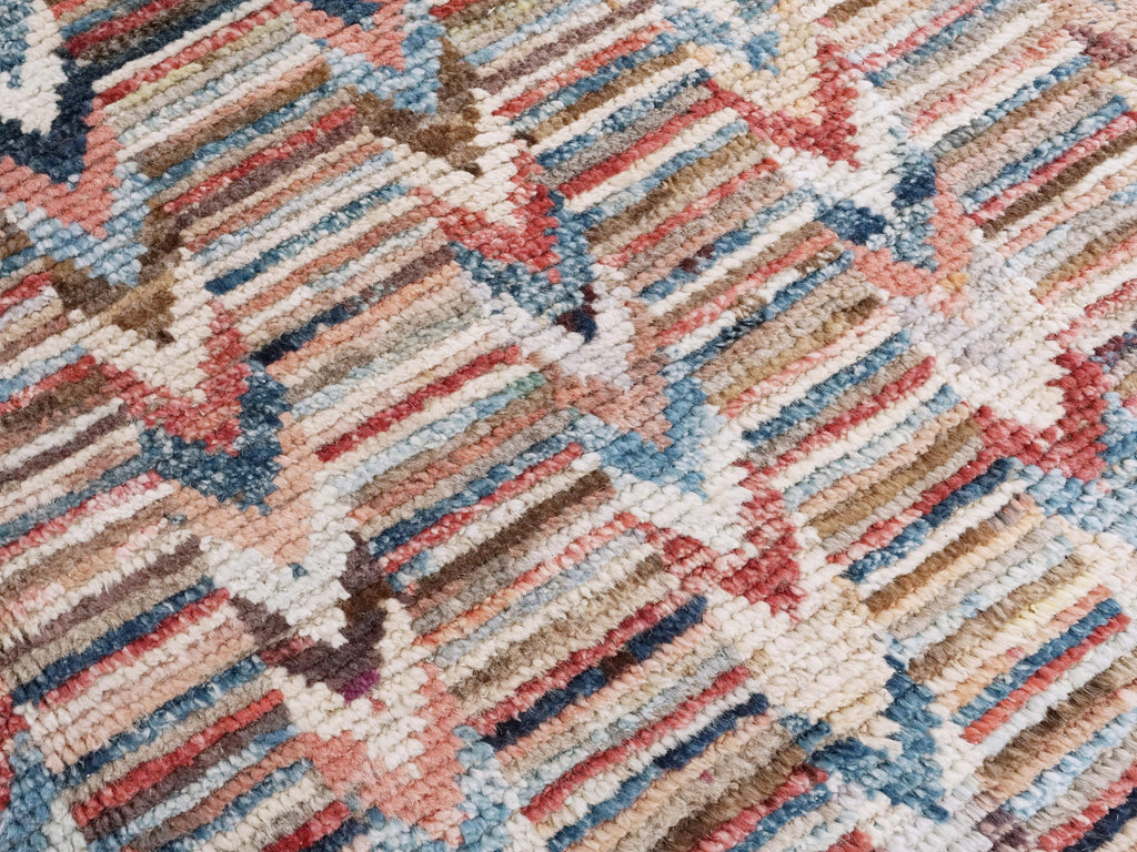 7x10 Ft Multicolor Moroccan Rug - Hand Knotted Area Rug