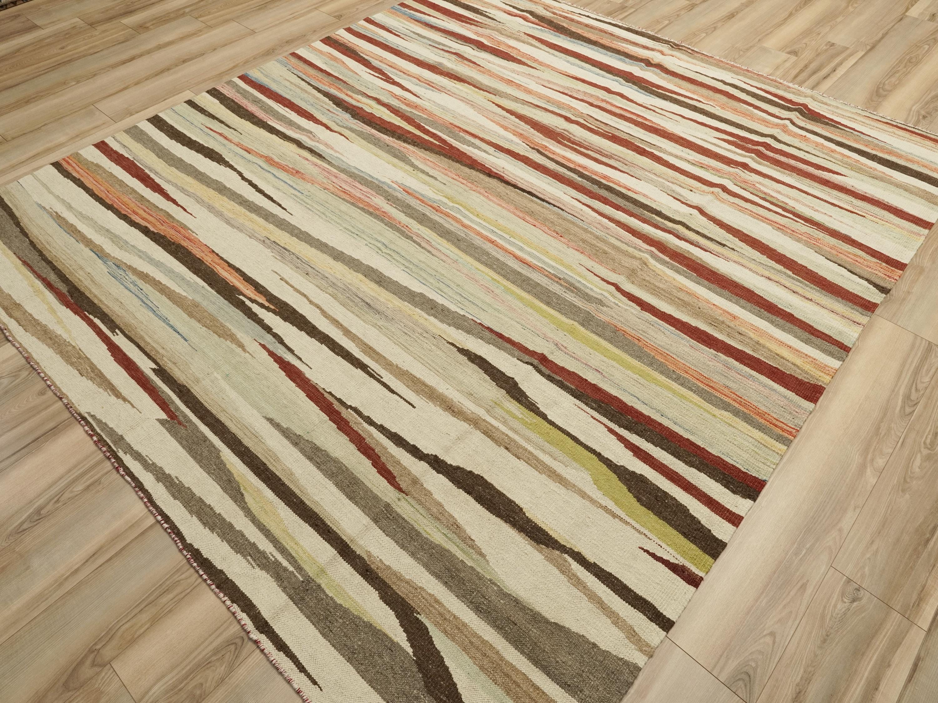 8x10 Ft Kilim Rug - Flat Weave Afghan Rug
