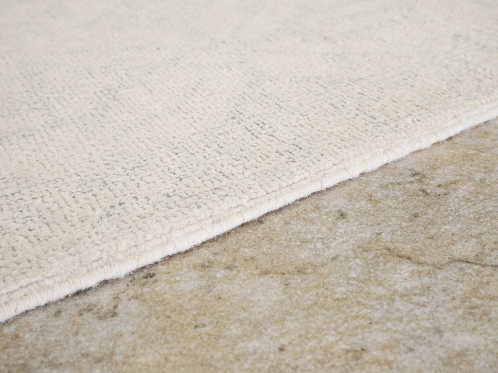 2x6 Ft Hand Knotted Heriz Rug - Beige Afghan Wool Runner