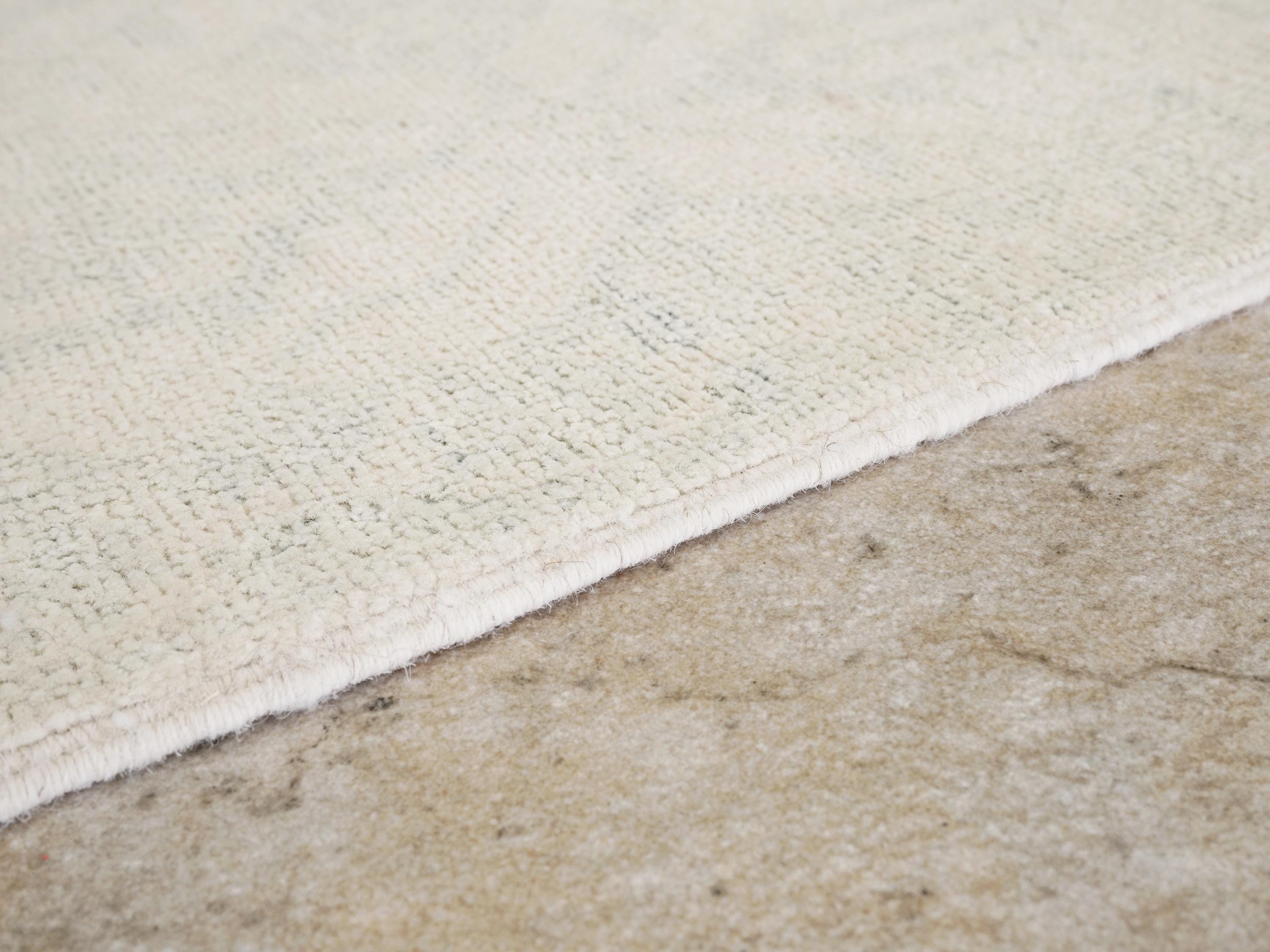 2x6 Ft Hand Knotted Heriz Rug - Beige Afghan Wool Runner