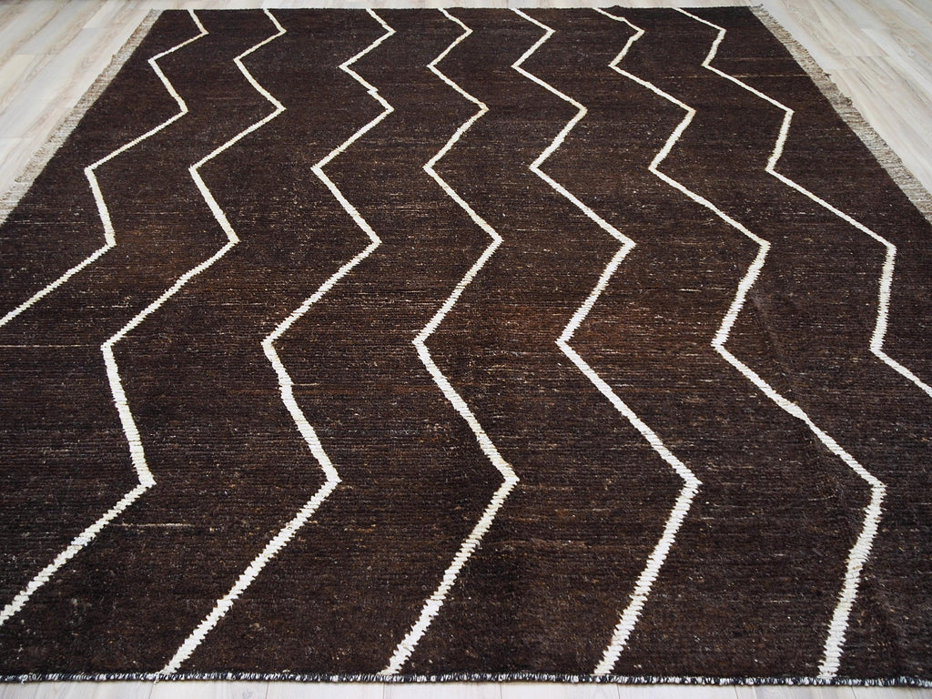 10x12 Ft Dark Brown Moroccan - Goat Hair Area Rug