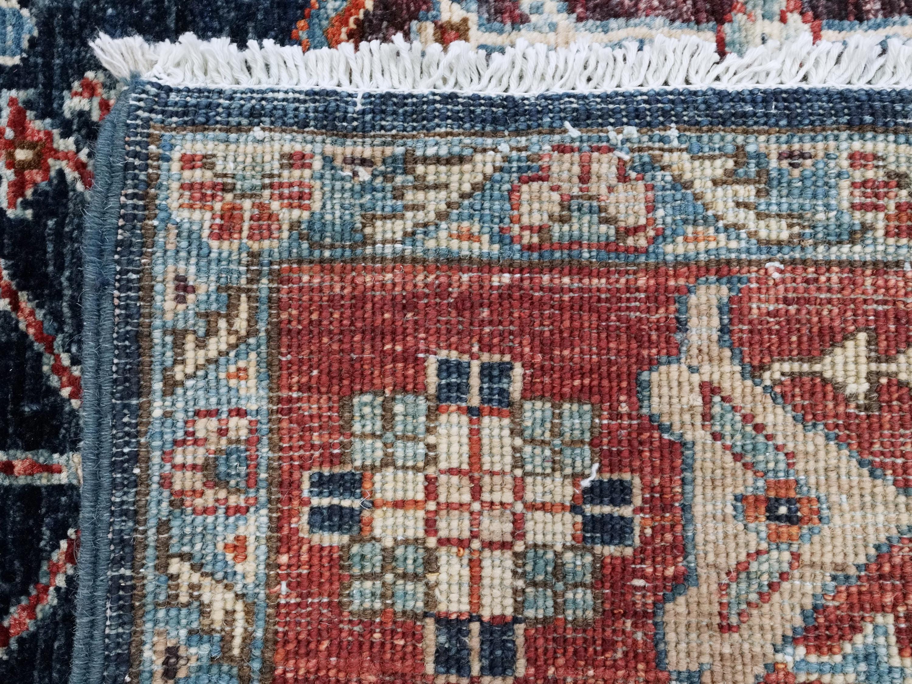 6x9 Ft Blue & Red Heriz Rug - Oriental Area Rug - Persian Design
