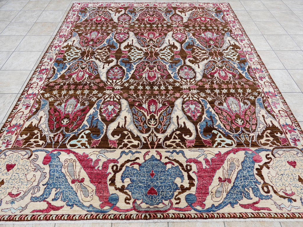 8x10 Ft Brown Bidjar Rug - Hand Knotted Oriental Rug