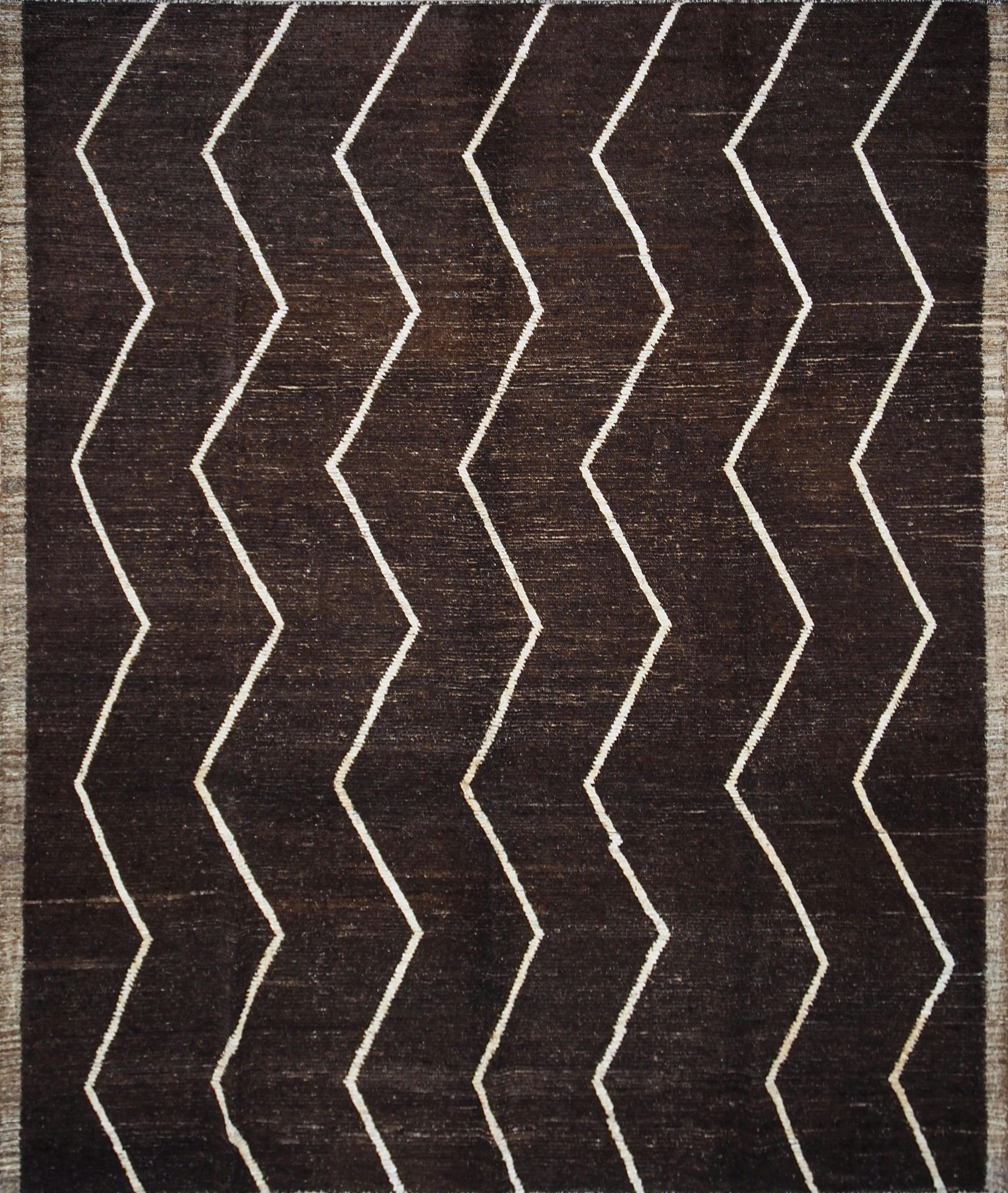 10x12 Ft Dark Brown Moroccan - Goat Hair Area Rug