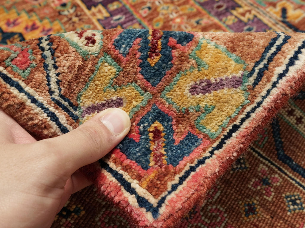 3x5 Ft Brown Heriz Rug - Afghan Handmade Area Rug