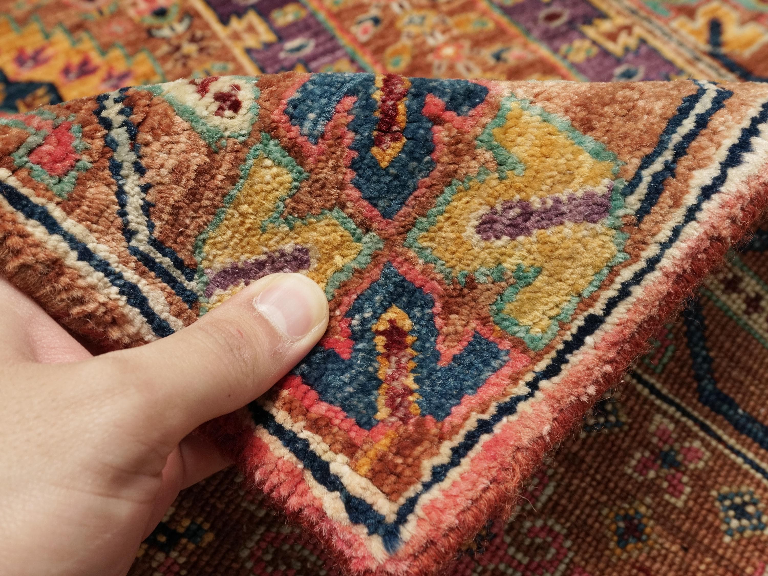 3x5 Ft Brown Heriz Rug - Afghan Handmade Area Rug