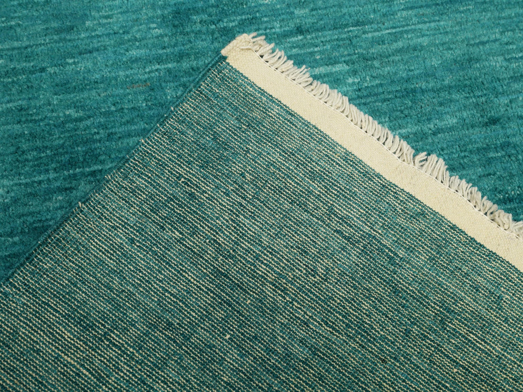 2x3 Ft Green Gabbeh Rug - Hand Knotted Wool Accent Rug