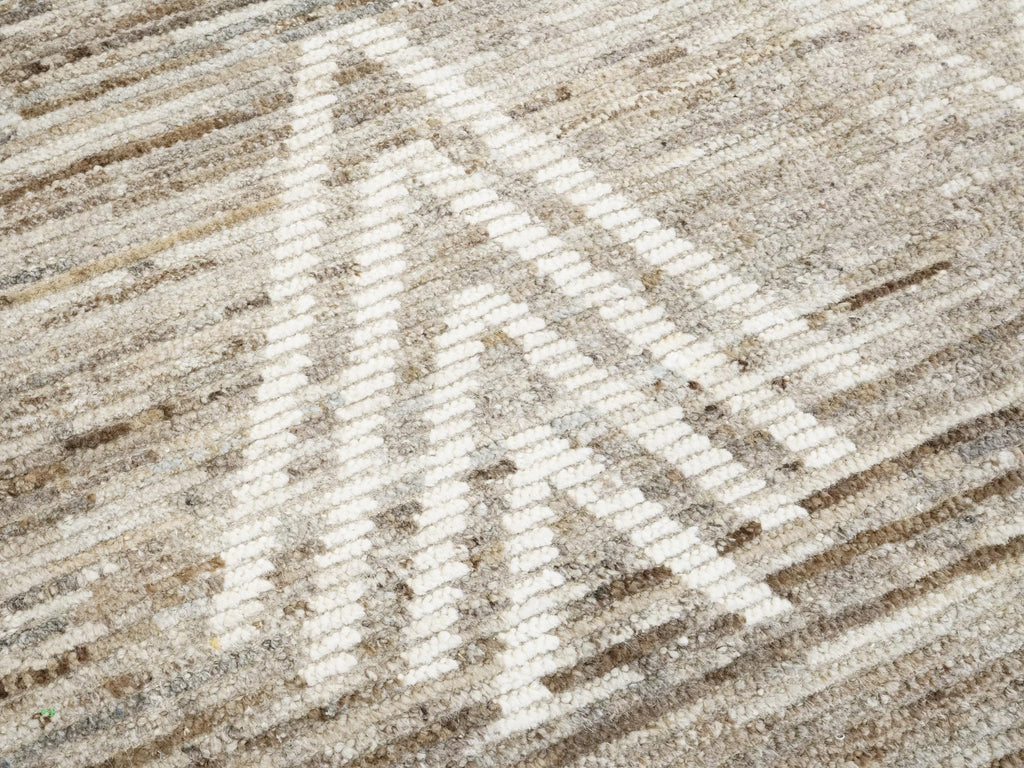 10x14 Ft Handmade Moroccan Rug - Light Brown Wool Rug