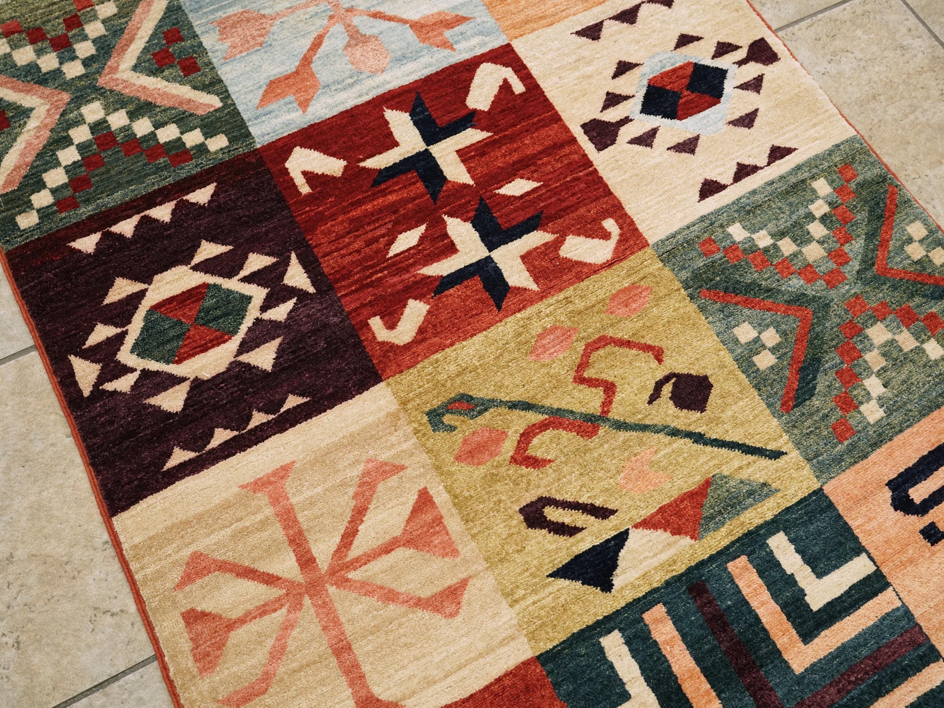 3x4 Ft Hand Knotted Gabbeh Rug - Traditional Oriental Rug