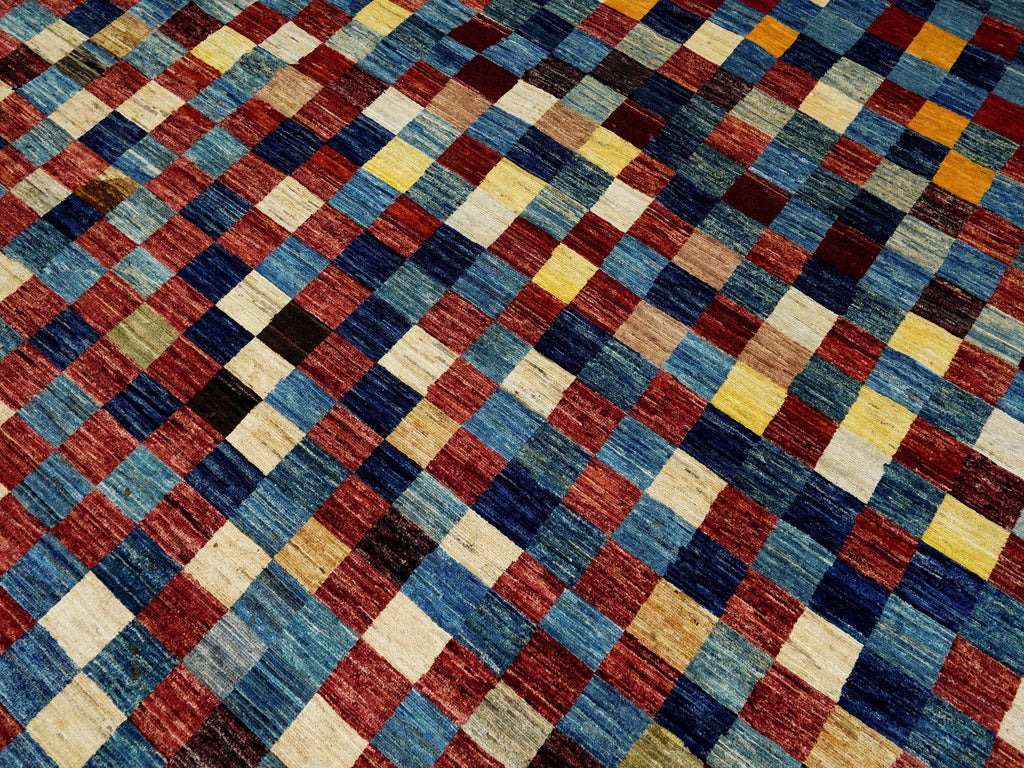 8x10 Ft Colorful Handmade Gabbeh Rug - Afghan Wool Area Rug