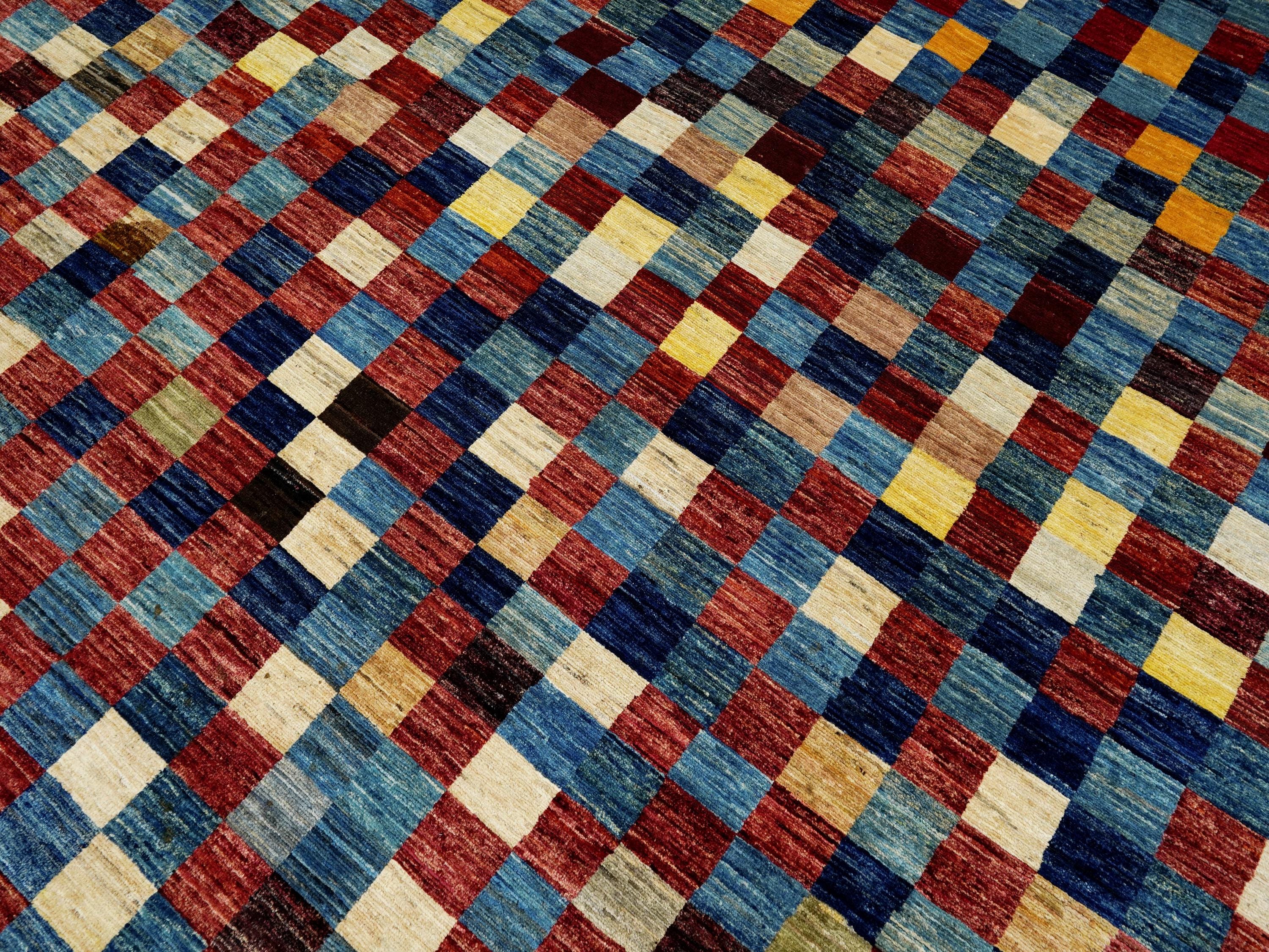 8x10 Ft Colorful Handmade Gabbeh Rug - Afghan Wool Area Rug