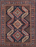 5x7 Ft Blue Heriz Rug - Ghazni Wool Oriental Rug