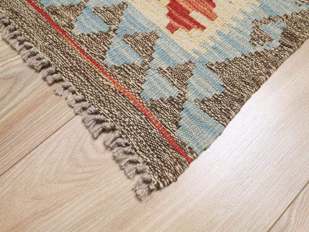 5x6 Ft Maimana Kilim Rug - Flat Weave Wool Rug
