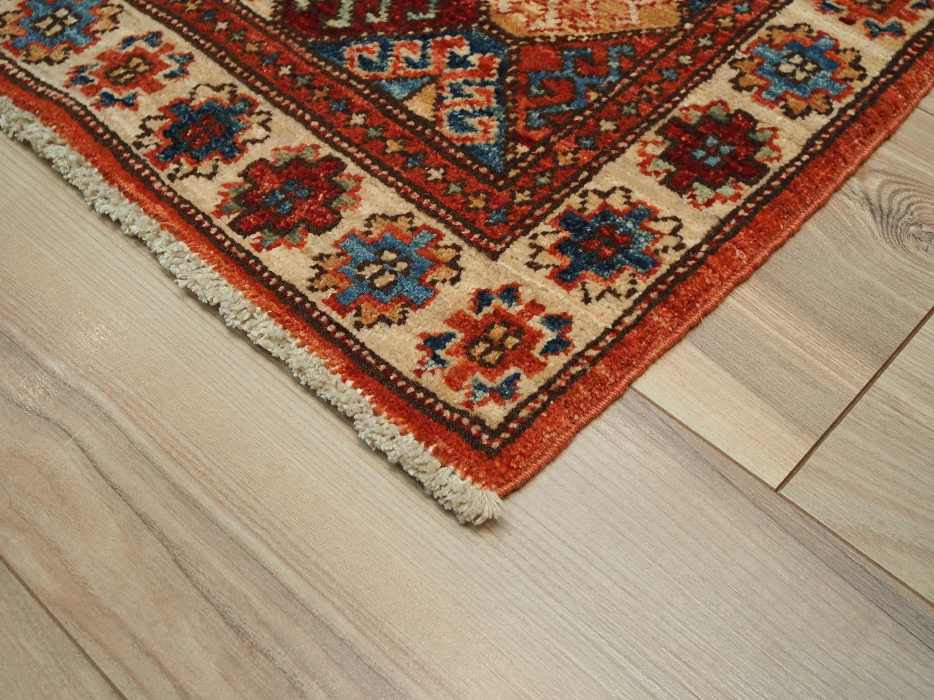3x5 Ft Orange Heriz Rug - Oriental Wool Rug