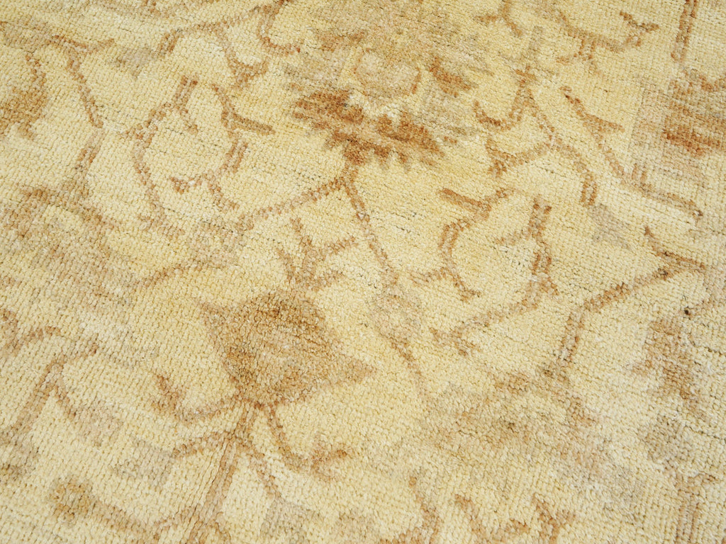 9x12 Ft Beige Ushak Rug - Hand Knotted Afghan Oriental Rug