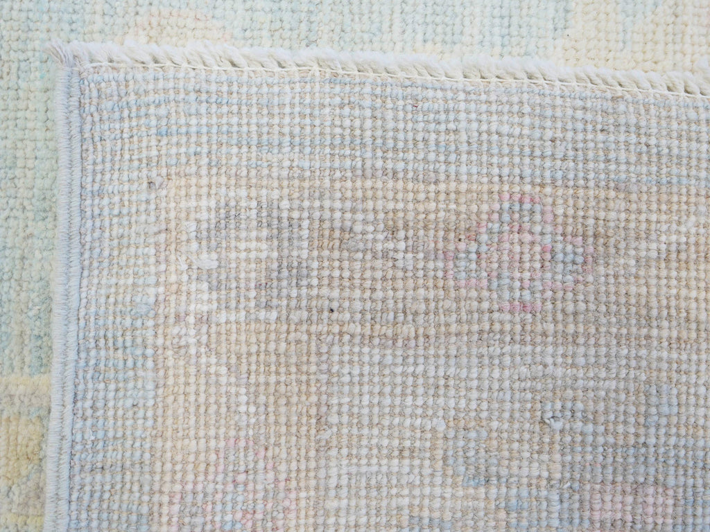 9x12 Ft Muted Blue Oushak Rug - Handmade Area Rug - Turkish Design