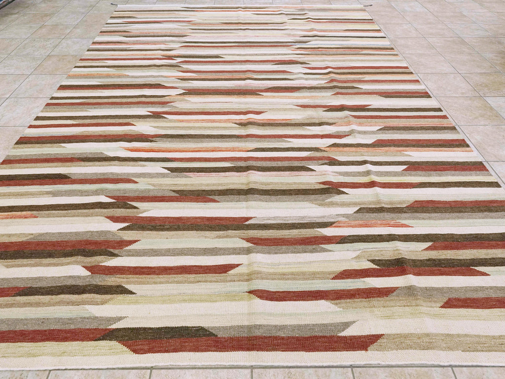 Large 9x12 Kilim Rug – Handwoven Flatweave Wool Area Rug