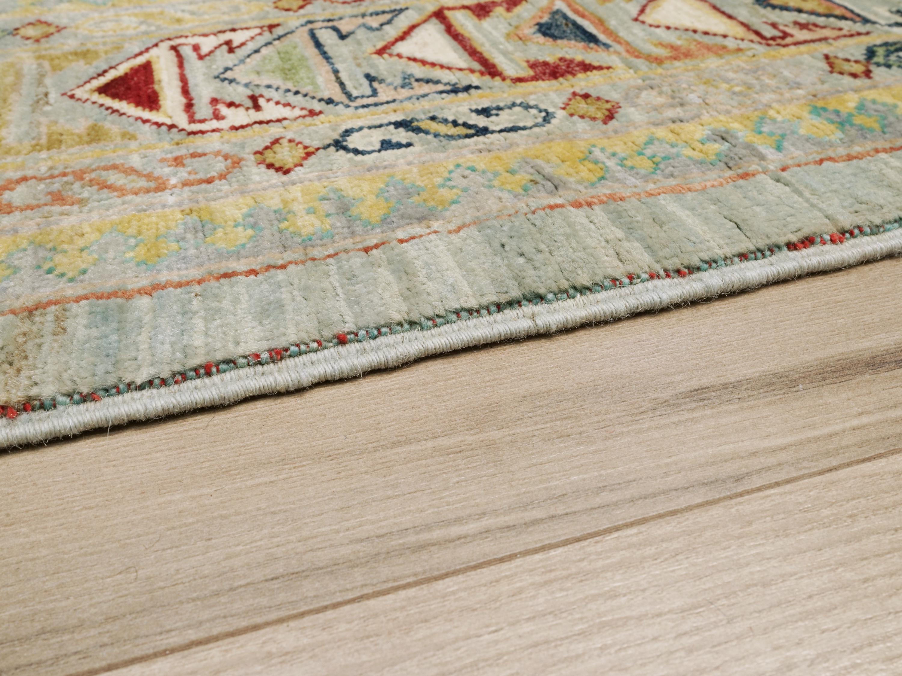 6x8 Ft Light Green Bidjar Rug - Hand Knotted Wool Persian Rug