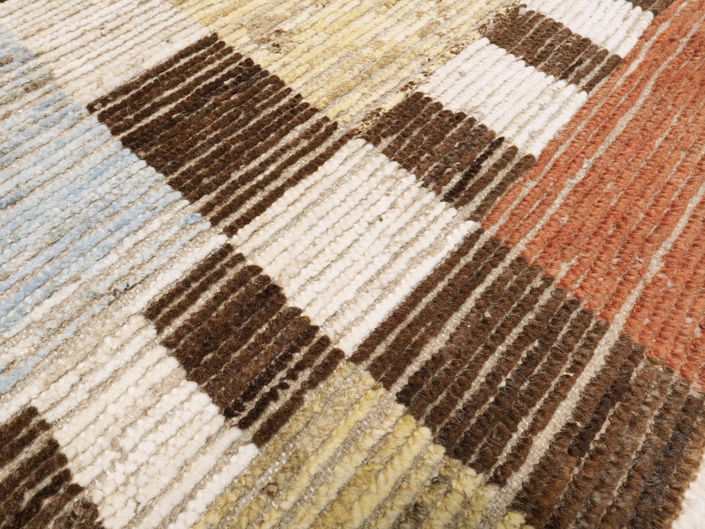 10x14 Ft Red & Yellow Moroccan Rug - Contemporary Area Rug