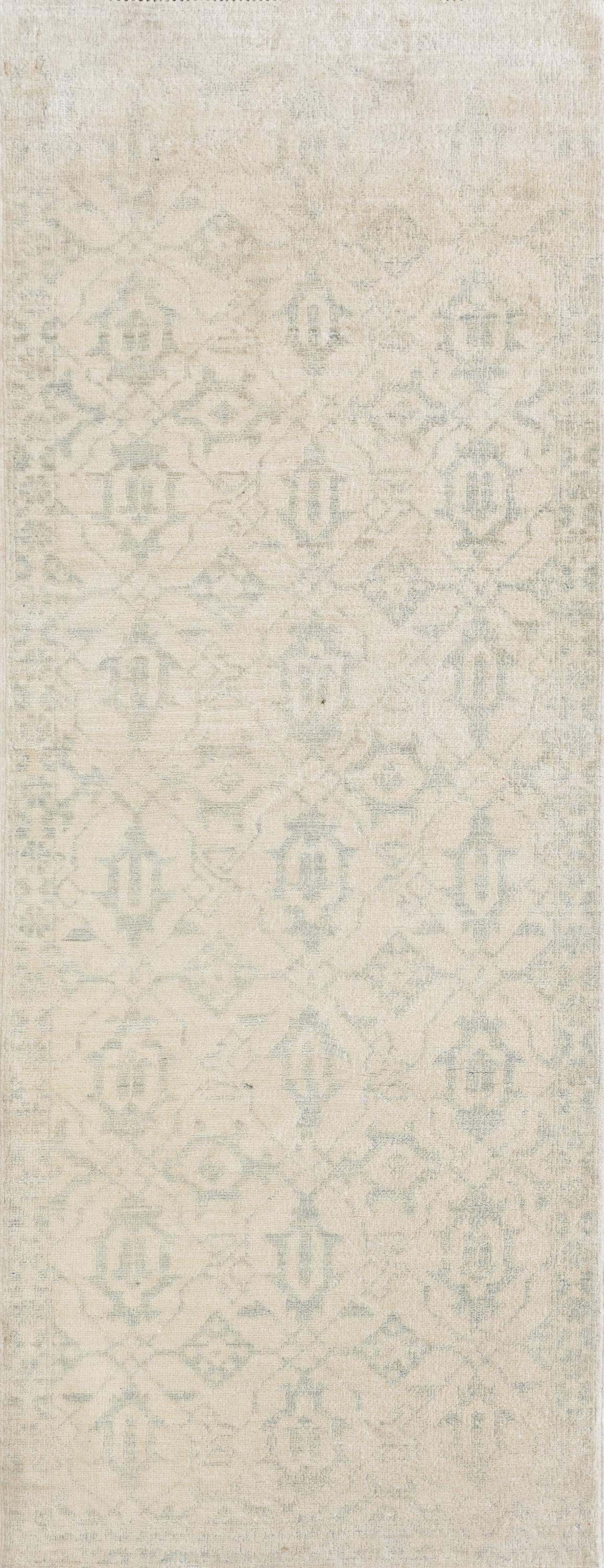 2x6 Ft Hand Knotted Heriz Rug - Beige Oriental Accent Rug