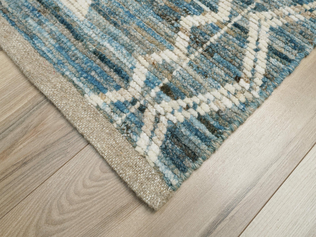 3x5 Ft Blue Moroccan Rug - Afghan Wool Tribal Rug
