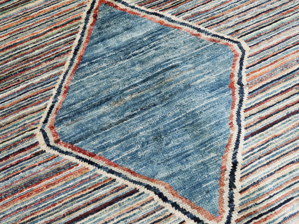 7x10 Ft Hand Knotted Gabbeh Rug - Colorful Area Rug