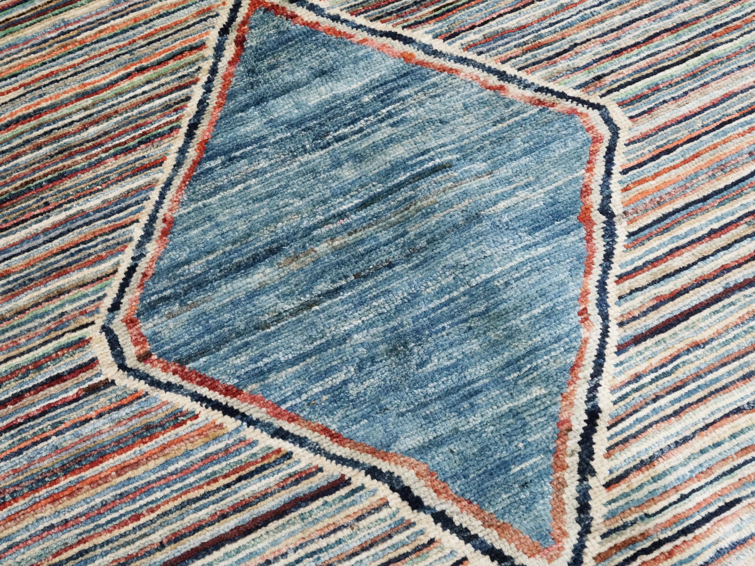 7x10 Ft Hand Knotted Gabbeh Rug - Colorful Area Rug