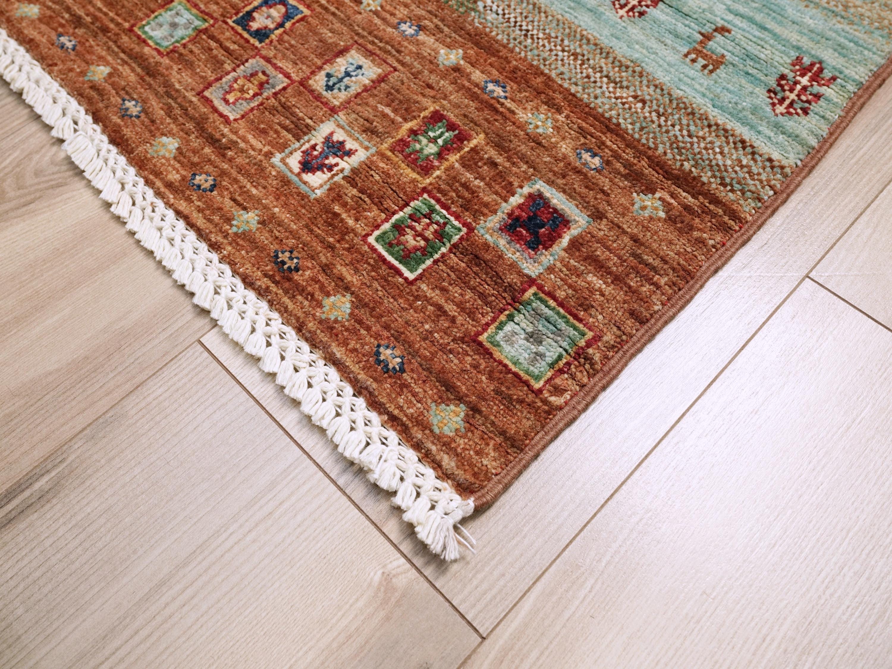 6 x 8 Ft Red Loribaft Rug - Hand Knotted Wool Tribal Area Rug