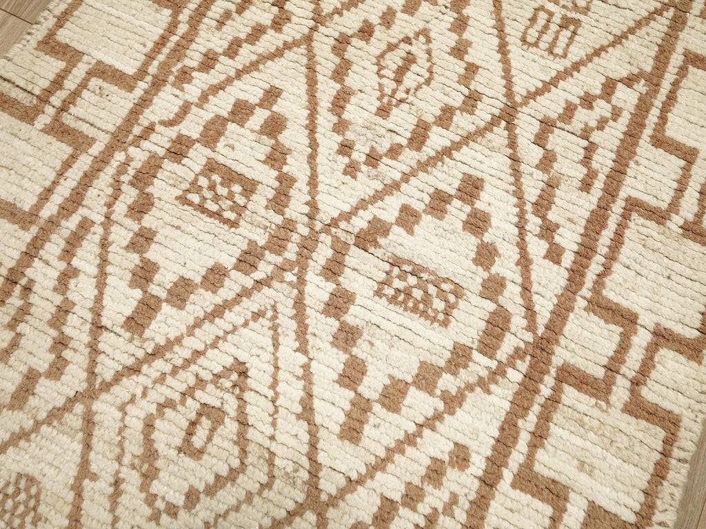 10 Ft Beige Moroccan Runner Rug - Afghan Handmade Hallway Rug