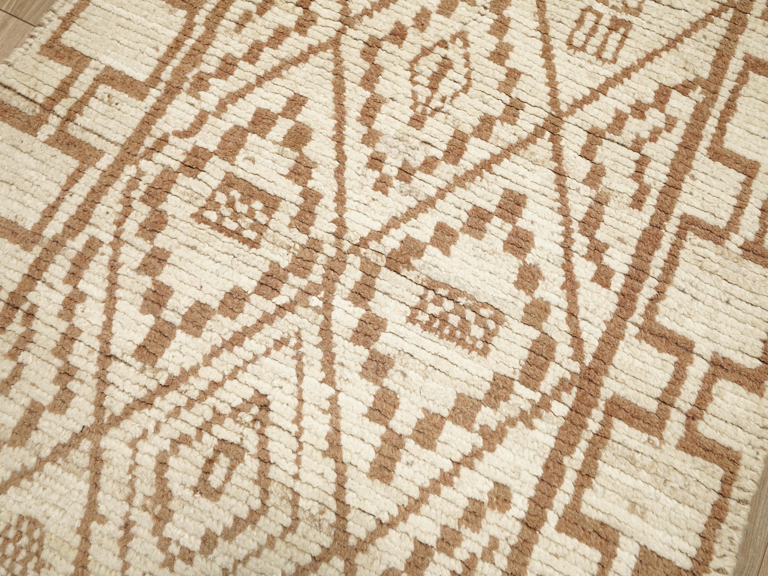 10 Ft Beige Moroccan Runner Rug - Afghan Handmade Hallway Rug