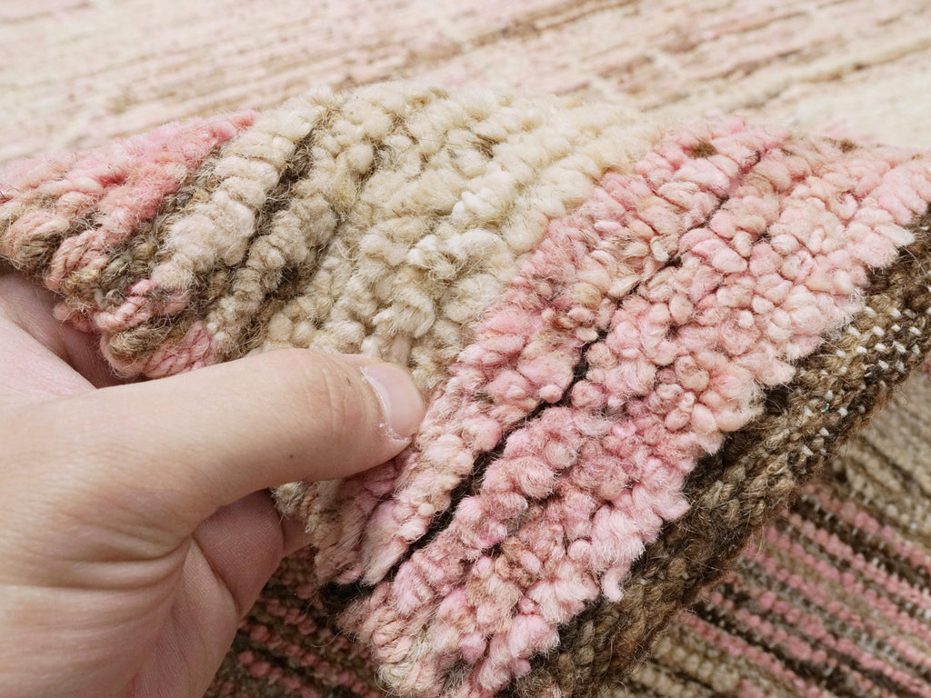 6x9 Ft Pink Moroccan Rug - Afghan Handmade Area Rug