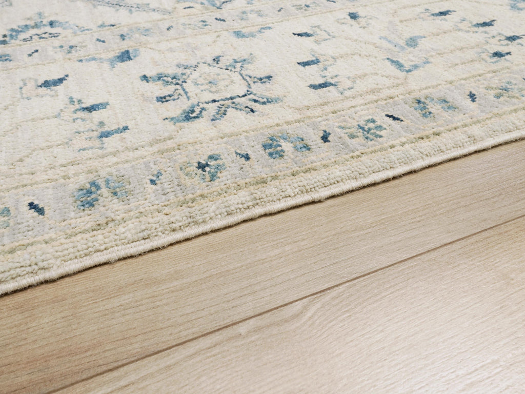 6x9 Ft White Serapi Rug - Afghan Handmade Floral Rug