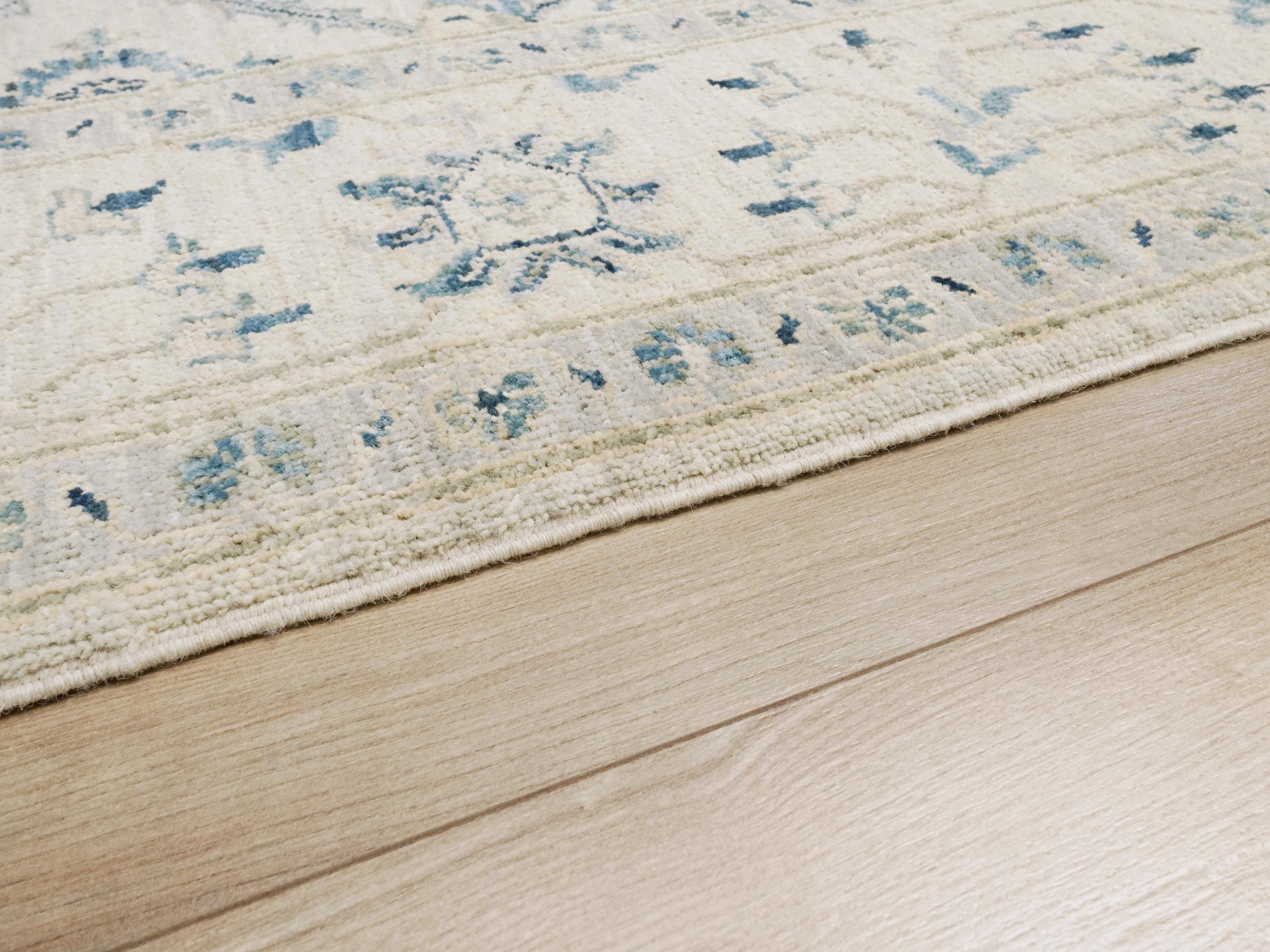 6x9 Ft White Serapi Rug - Afghan Handmade Floral Rug