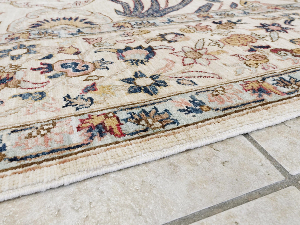 9x12 Ft Beige Serapi Rug - Hand Knotted Area Rug - Persian Design