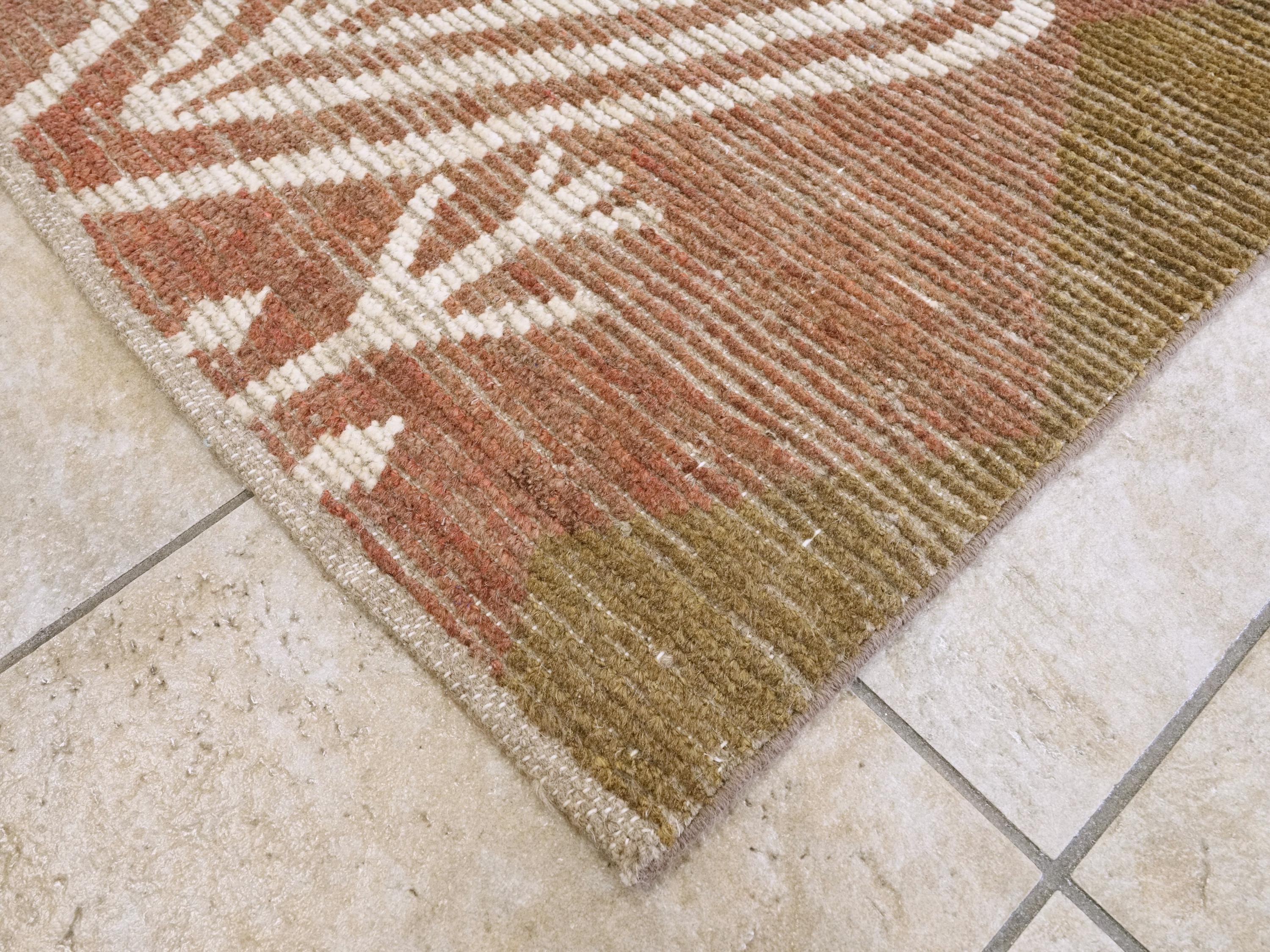 9x12 Ft Red Moroccan Rug - Hand Knotted Area Rug - Tribal Design