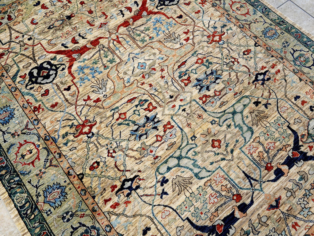 6x8 Ft Light Brown Bidjar Rug - Hand Knotted Oriental Area Rug