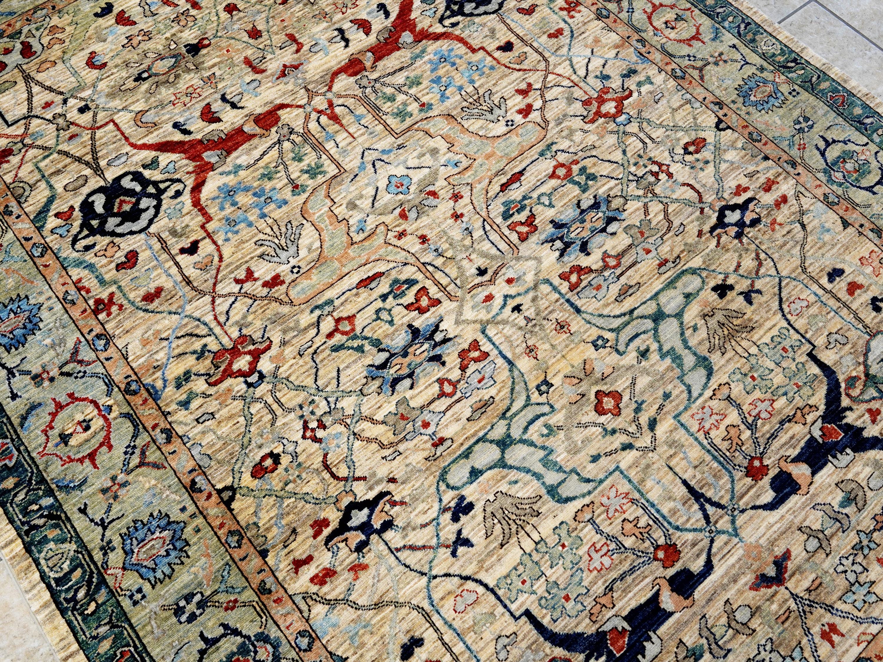 6x8 Ft Light Brown Bidjar Rug - Hand Knotted Oriental Area Rug