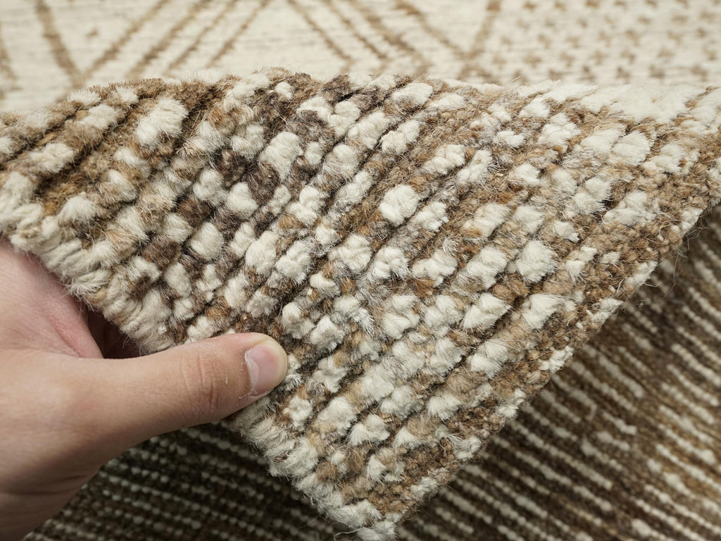 13 Ft Beige Moroccan Runner Rug - Afghan Tribal Rug