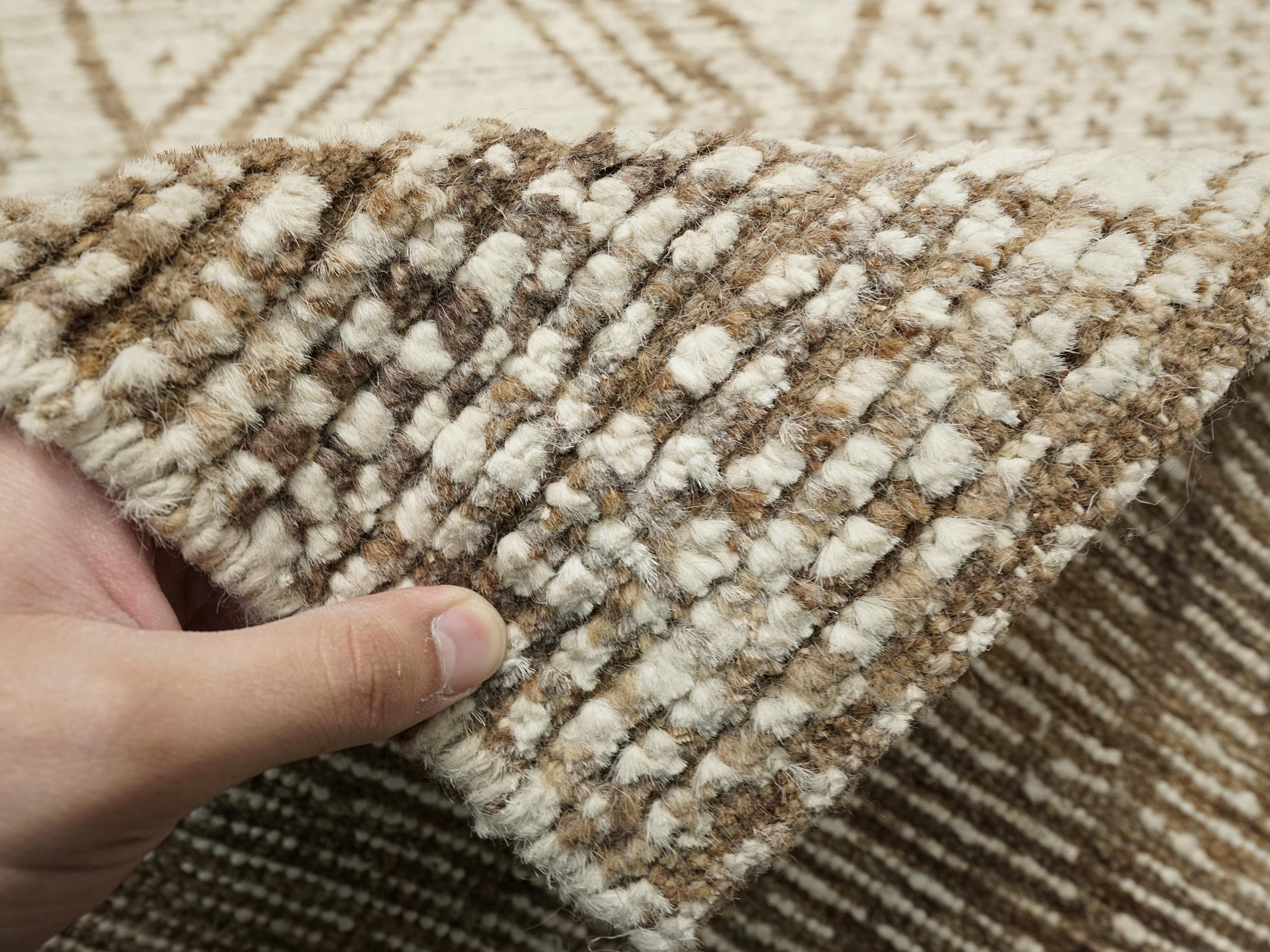 13 Ft Beige Moroccan Runner Rug - Afghan Tribal Rug