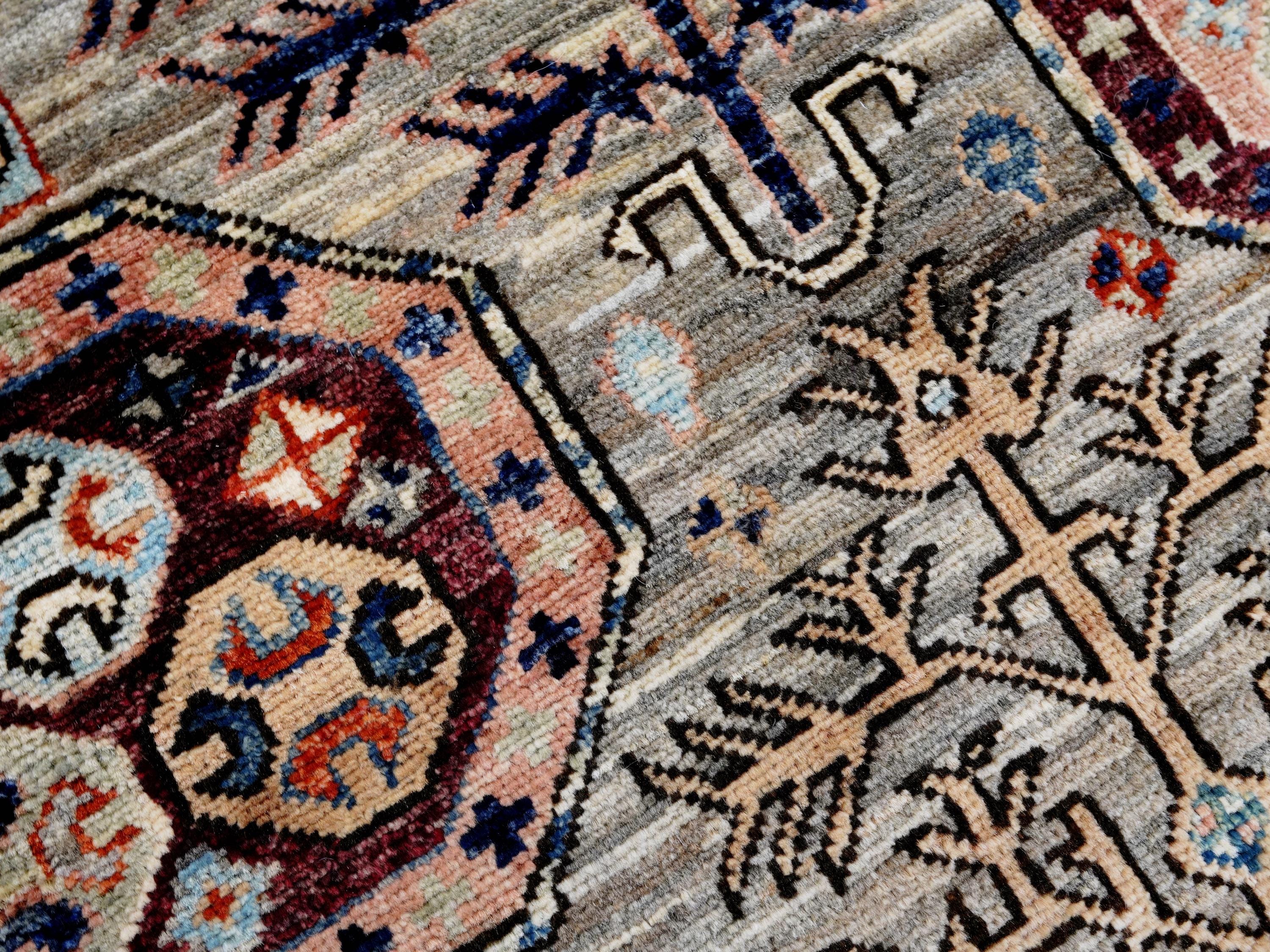6x8 Ft Light Brown Heriz Rug - Hand Knotted Oriental Area Rug