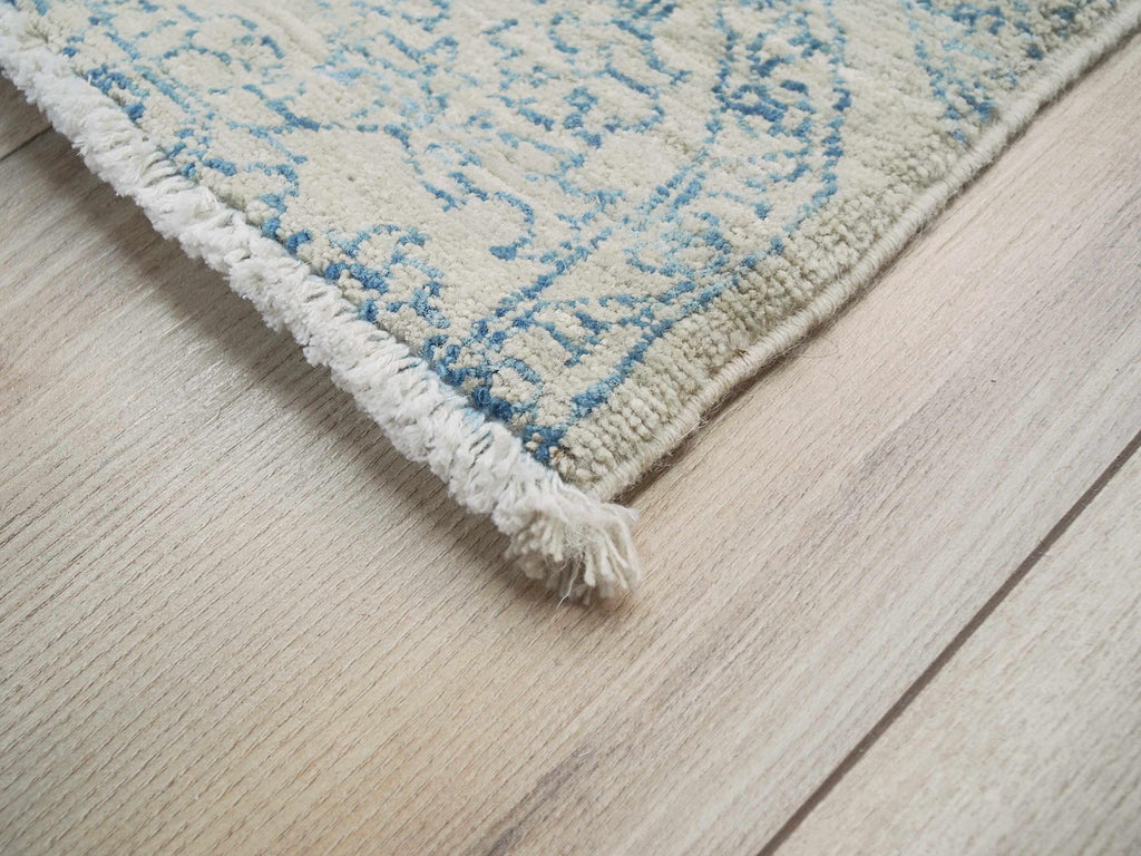 10x14 Ft Light Blue Gabbeh Rug - Hand Knotted Oriental Wool Rug