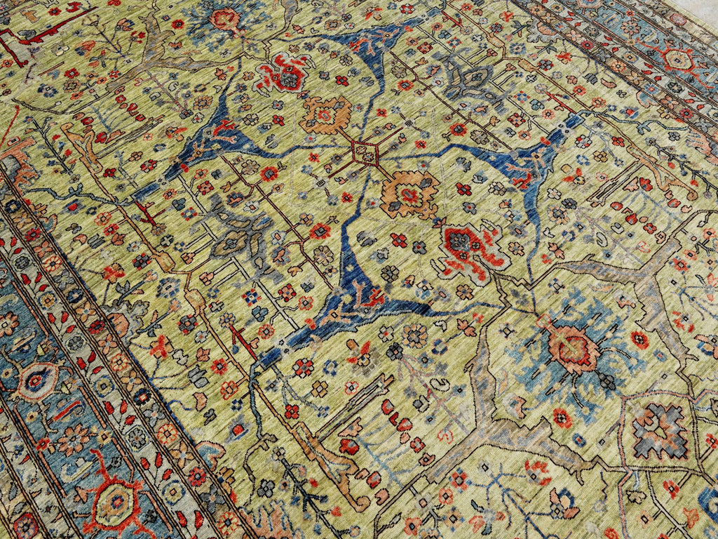 9x12 Ft Green Bidjar Rug - Afghan Oriental Area Rug