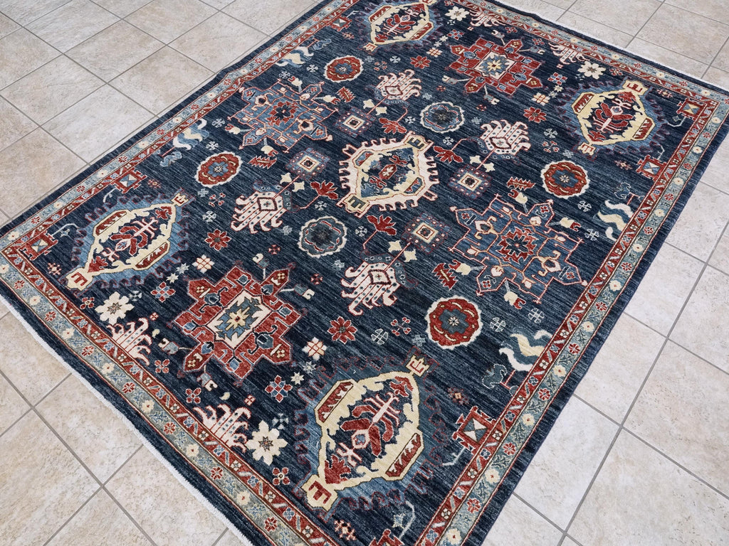 6x8 Ft Blue Bidjar Rug - Hand Knotted Oriental Area Rug