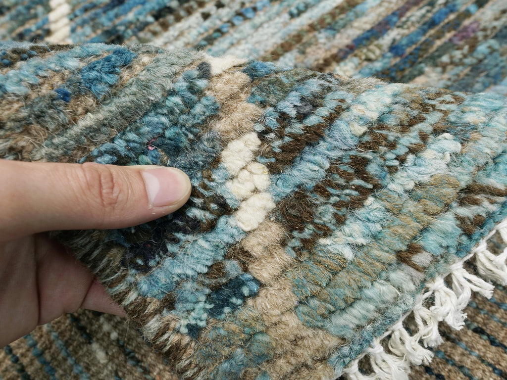 3x5 Ft Blue Moroccan Rug - Hand Knotted Area Rug