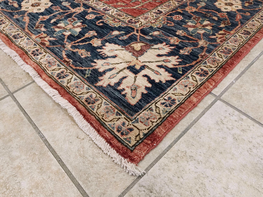 9x13 Ft Hand Knotted Serapi Rug – Red Oriental Ghazni Wool Rug