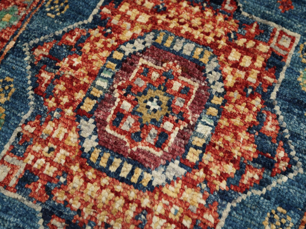 2x3 Ft Blue Mamluk Rug - Hand Knotted Oriental Rug