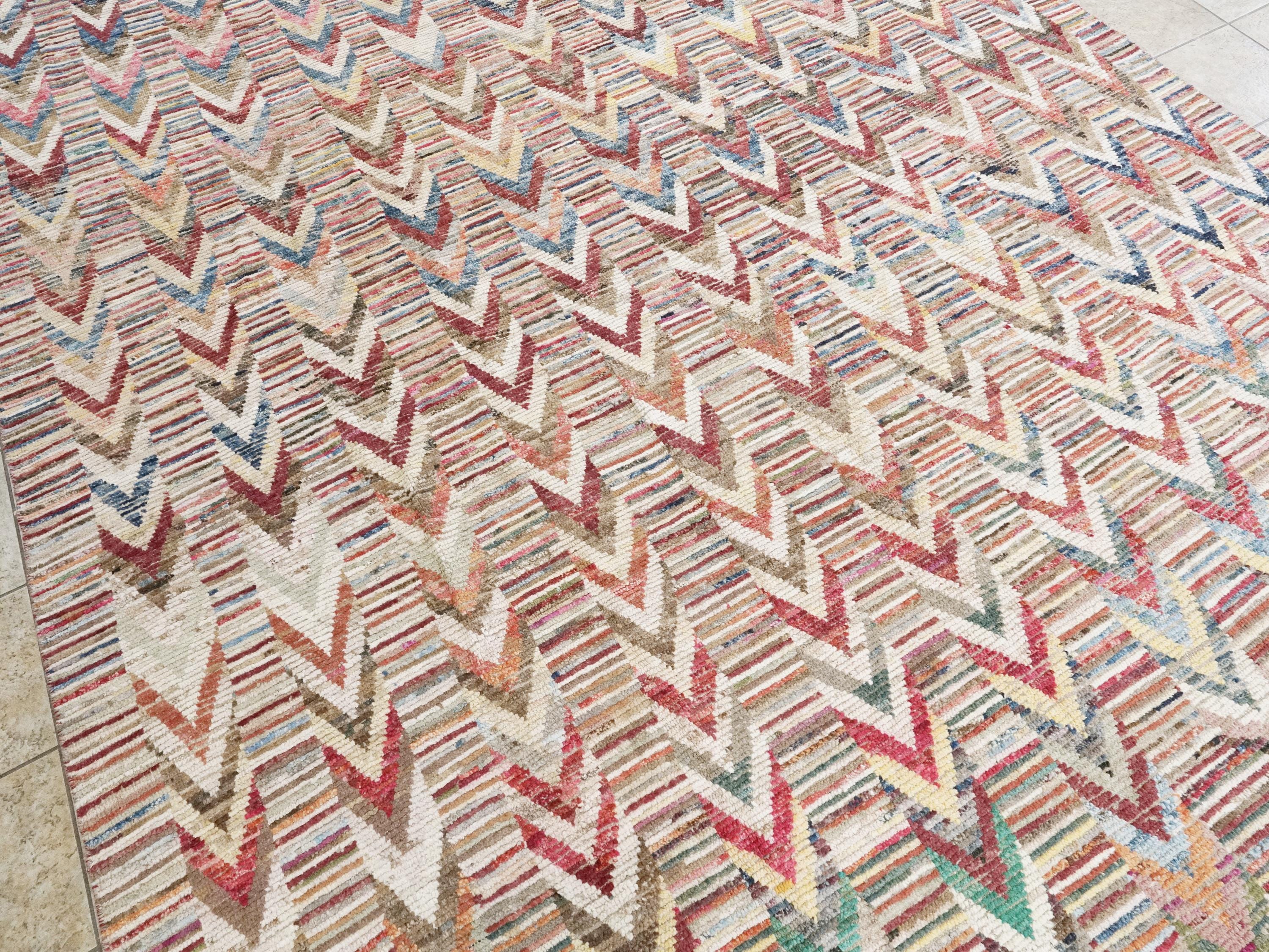 10x13 Ft Large Colorful Moroccan Rug - Afghan Wool Rug