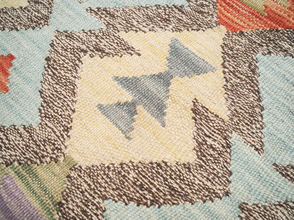 4x6 Ft Red Maimana Kilim Rug - Afghan Flat Weave